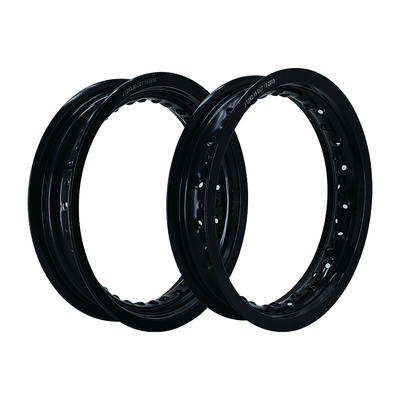 Roues de moto rétro noires de 12 pouces avec logo personnalisé et performances améliorées