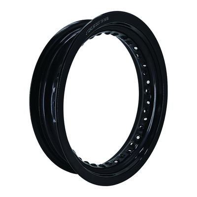 Roues de moto rétro noires de 12 pouces avec logo personnalisé et performances améliorées