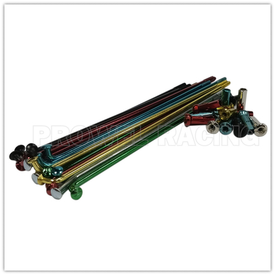 Sortie des rayons et des mamelons en acier au carbone de couleur arc-en-ciel pour moto 8G 9G 10G