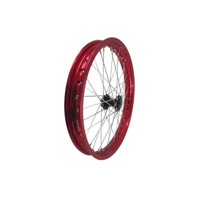 16 pouces rouges roues de motocyclettes jantes et roues ensembles alliage d'aluminium pour des performances optimales