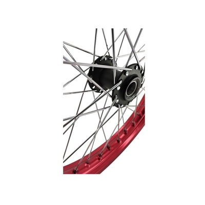 16 pouces rouges roues de motocyclettes jantes et roues ensembles alliage d'aluminium pour des performances optimales