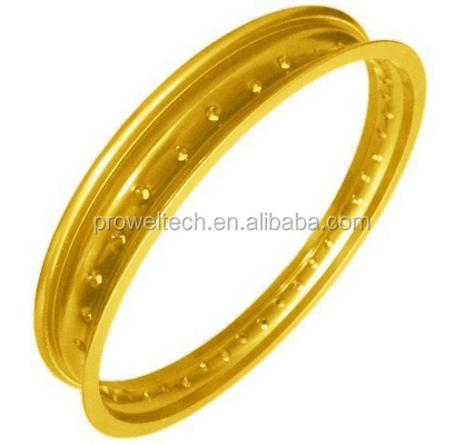 Polissage Jaune 36 trous Rousse Alliage moteur Jantes de roue Jantes avec polissage Jaune
