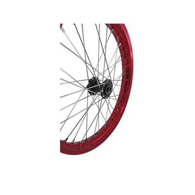 16 pouces rouges roues de motocyclettes jantes et roues ensembles alliage d'aluminium pour des performances optimales