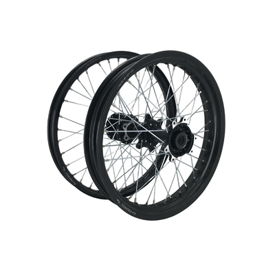 Logo personnalisé 17 pouces roues de moto noires pièces de rechange