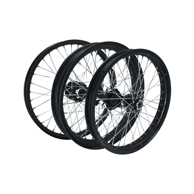Logo personnalisé 17 pouces roues de moto noires pièces de rechange