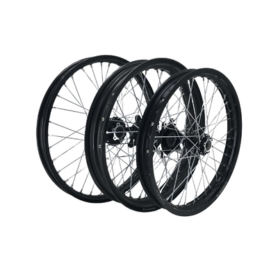 Logo personnalisé 17 pouces roues de moto noires pièces de rechange