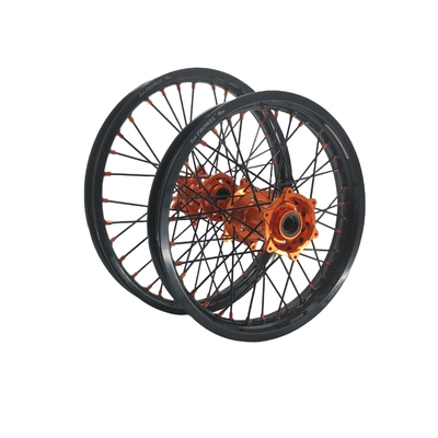 Jantes de moto de 18 pouces en alliage d'aluminium et ensembles de roues avec logo personnalisé