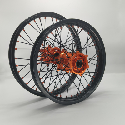Remplacement/réparation de roues anodisantes noires 21/18 pour KTM EXC 125-530CC 2003-2023