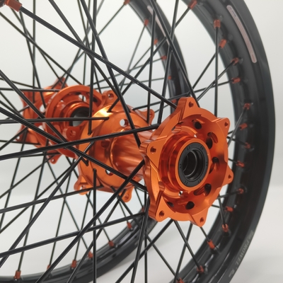 Remplacement/réparation de roues anodisantes noires 21/18 pour KTM EXC 125-530CC 2003-2023
