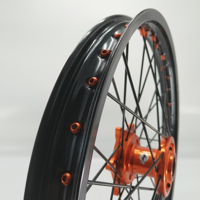 Remplacement/réparation de roues anodisantes noires 21/18 pour KTM EXC 125-530CC 2003-2023