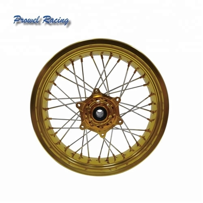 Supermoto 17 pouces Alliage d'aluminium pour motocyclettes avec pneus en aluminium 6061 T6