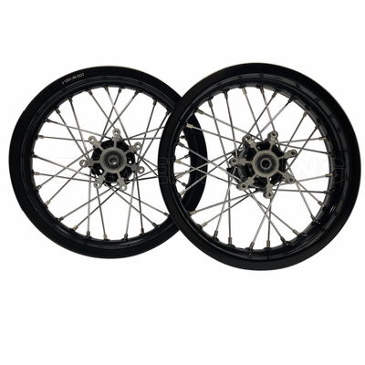 Montre de jante de roue en aluminium noir pour moto KX 65 Jante avant Taille 1,60x14 Durable