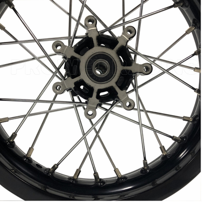 Montre de jante de roue en aluminium noir pour moto KX 65 Jante avant Taille 1,60x14 Durable