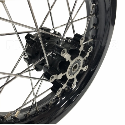 Rameau noir 1.60x14' roues en alliage de moto pour pitbikes Matériau aluminium 6161-T6