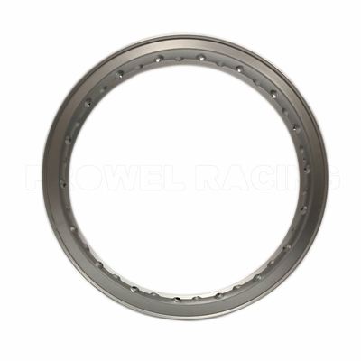 Rame de roue en alliage de moto H type 2.15x17 personnalisé avec peinture en argent