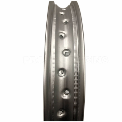 Rame de roue en alliage de moto H type 2.15x17 personnalisé avec peinture en argent