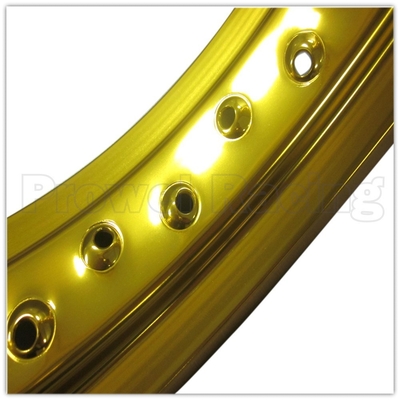 4.25 x 17 pouces brillant noir moteur Alliage d'aluminium jantes pour la personnalisation Supermoto