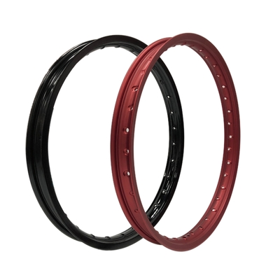 7116T6 Couleur rouge Rame de roue de moto en alliage WM 1,60 x 21 pouces Idéal pour le remplacement / réparation