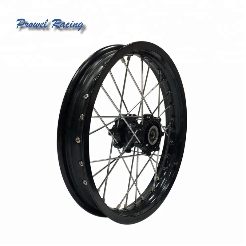 Vélos de moto en aluminium 6061 T6 noir 1.85x14 pour le vélo tout-terrain