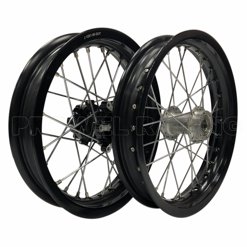 Aluminium 6061 T6 Pit Bike Roue complète Idéal pour le remplacement / réparation dans les courses pour enfants