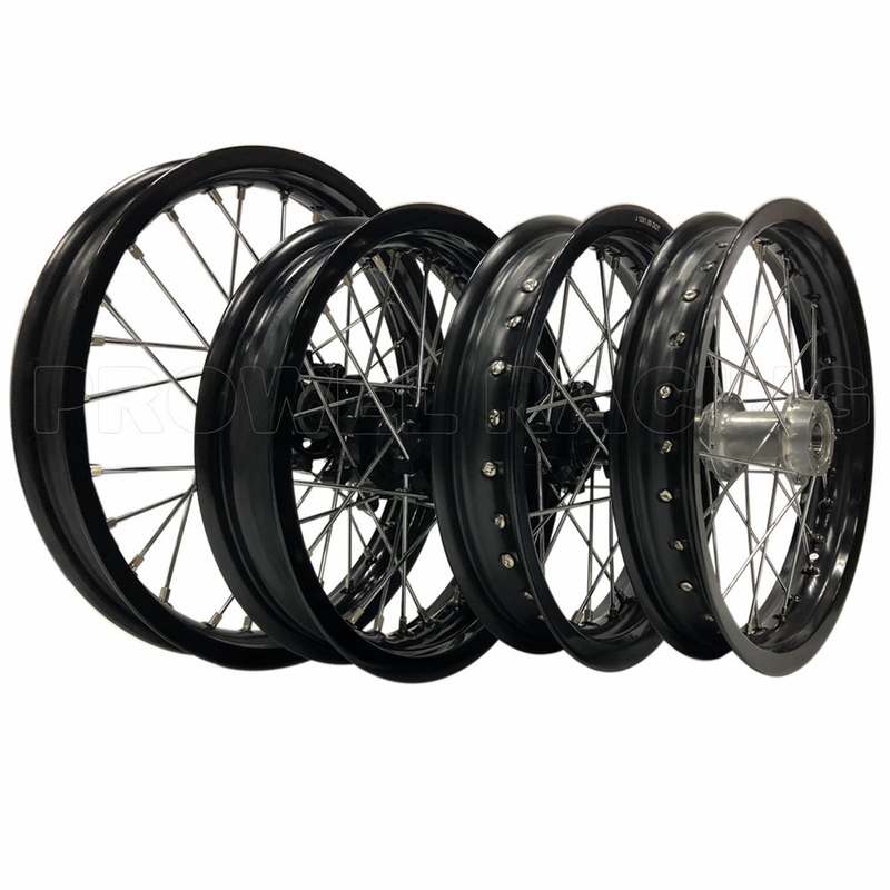 Monture arrière de premier ordre taille 1.85X12 Black Pit Bike Motocycle Spoke Wheel Sets pour CRF150