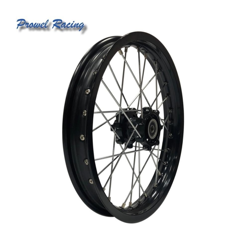 Rameau noir 1.60x14' roues en alliage de moto pour pitbikes Matériau aluminium 6161-T6