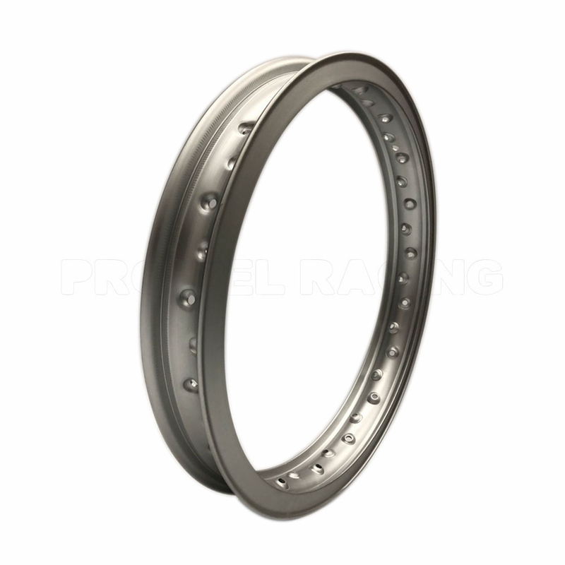 Rame de roue en alliage de moto H type 2.15x17 personnalisé avec peinture en argent
