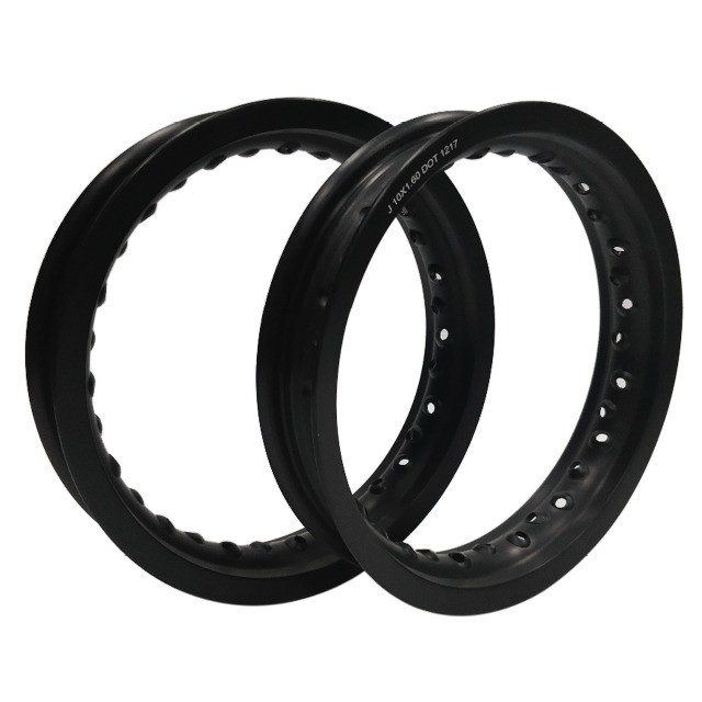 10&quot; 12&quot; 14&quot; Jantes de roue en alliage de moto en noir vif pour les motos pour enfants