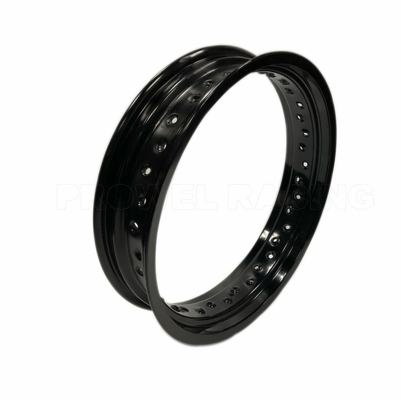 7116 T6 Noir brillant 3,50x17 pouces moteur Alloy roue jantes pour Supermoto